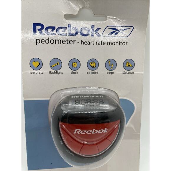 Reebok Fitness Heart Rate Monitor Step Counter Flashlight Belt Clip Clock - NEW - Picture 2 of 9